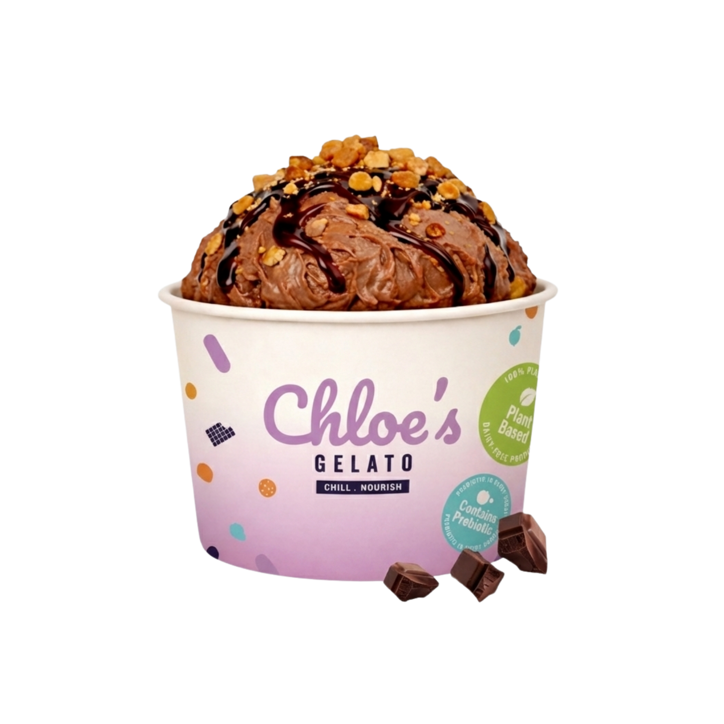 Chocolate Fudge with Caramelised Almonds (Low Sugar) 1 Pint